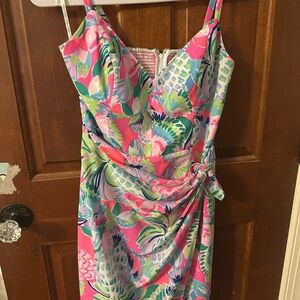 Lilly Pulitzer Pink and Green Floral Dress